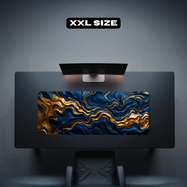 Blue Oil Gaming Desk Mat