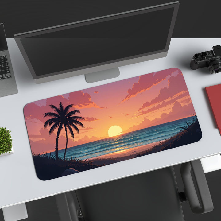 Crimson Sunset Gaming Desk Mat
