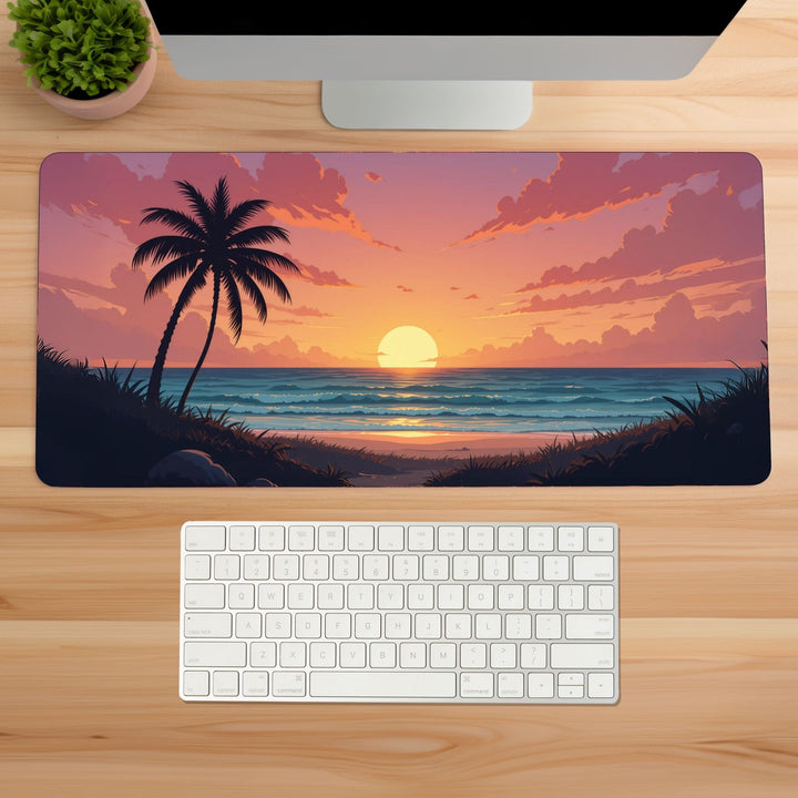 Crimson Sunset Gaming Desk Mat