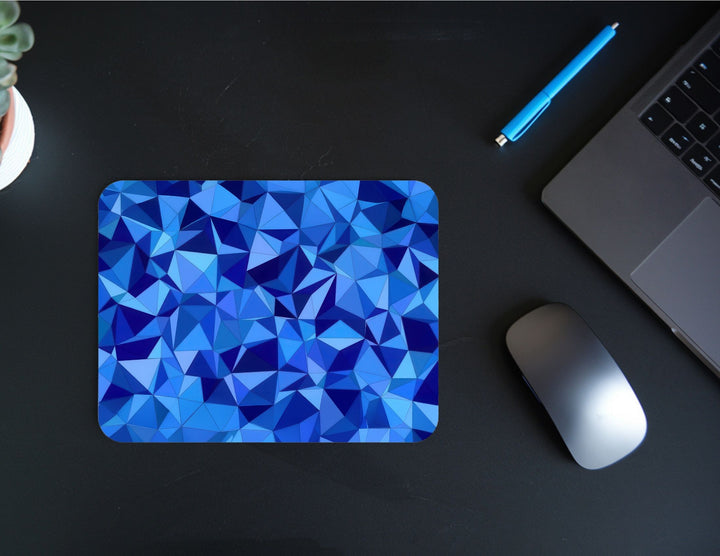 Blue Geometry Mousepad