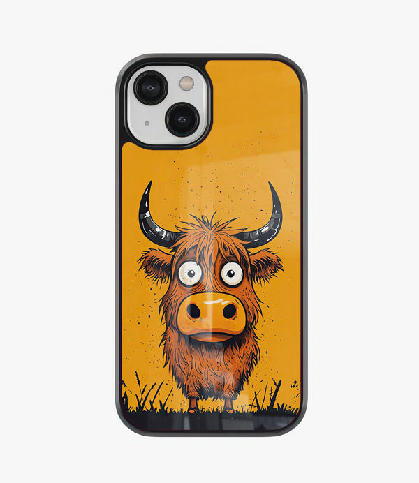 Miniature Bull Glass Phone Case