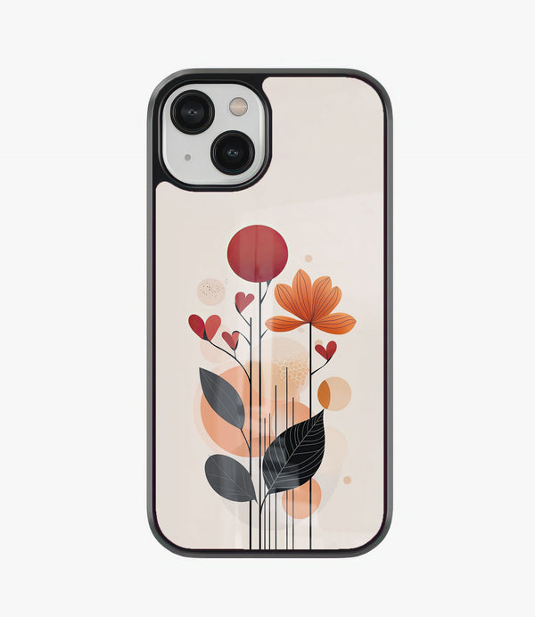 Boho Plant Glass Phone Case