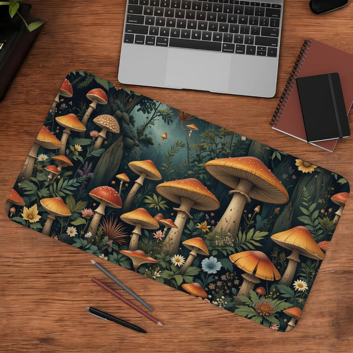 Dark Mushrooms Gaming Desk Mat