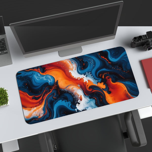 Fiery Oil Mix Gaming Desk Mat