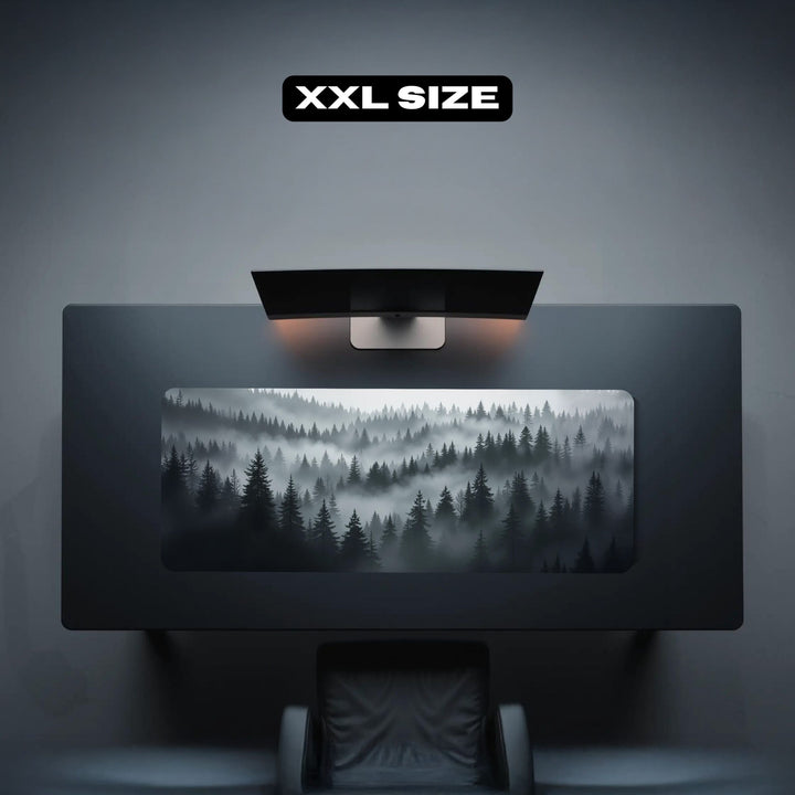 Foggy Forest Gaming Desk Mat