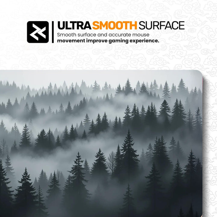 Foggy Forest Gaming Desk Mat