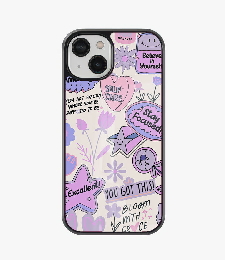 Self Care Glass Phone Case