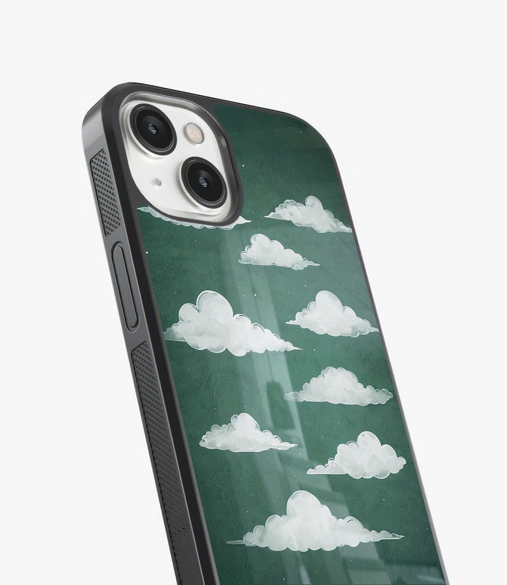 Mint Cloud Glass Phone Case