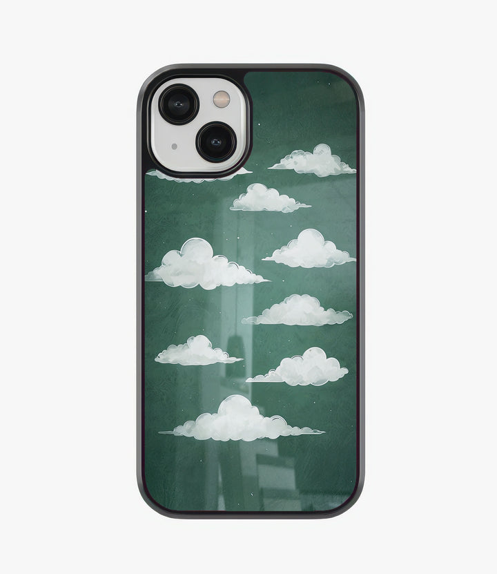 Mint Cloud Glass Phone Case