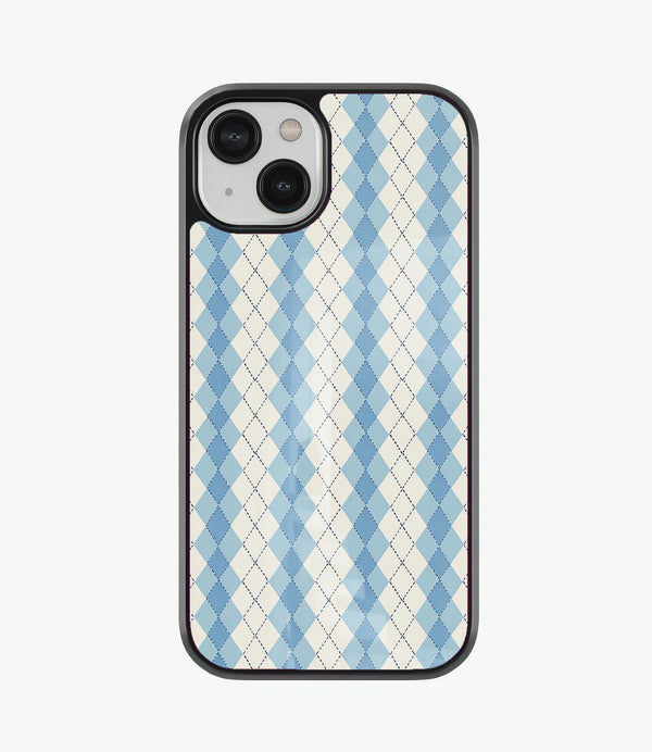 Light Blue Hexa Glass Phone Case