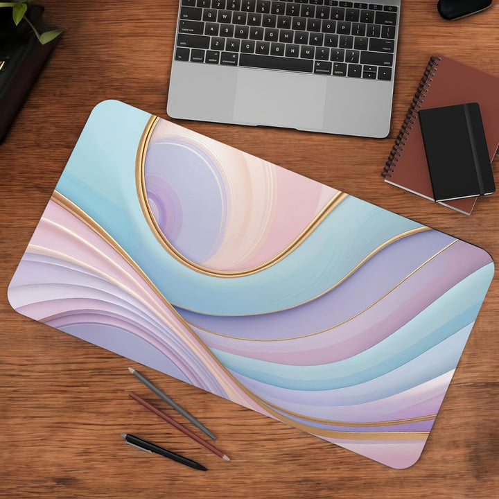 Marble Swirl Gaming Desk Mat