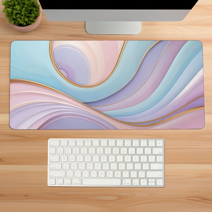 Marble Swirl Gaming Desk Mat