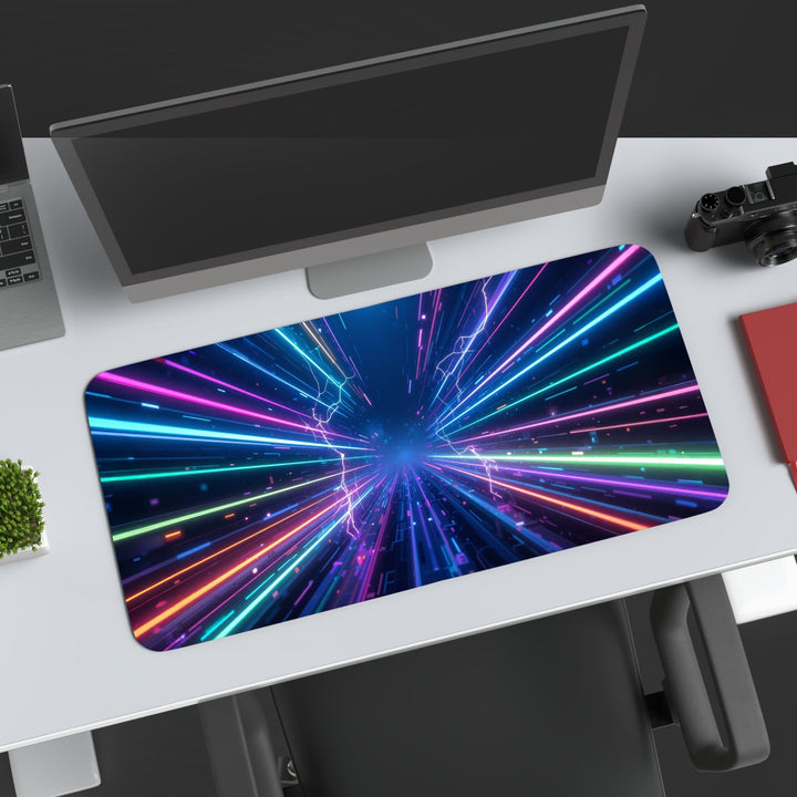 Neon Warp Gaming Desk Mat