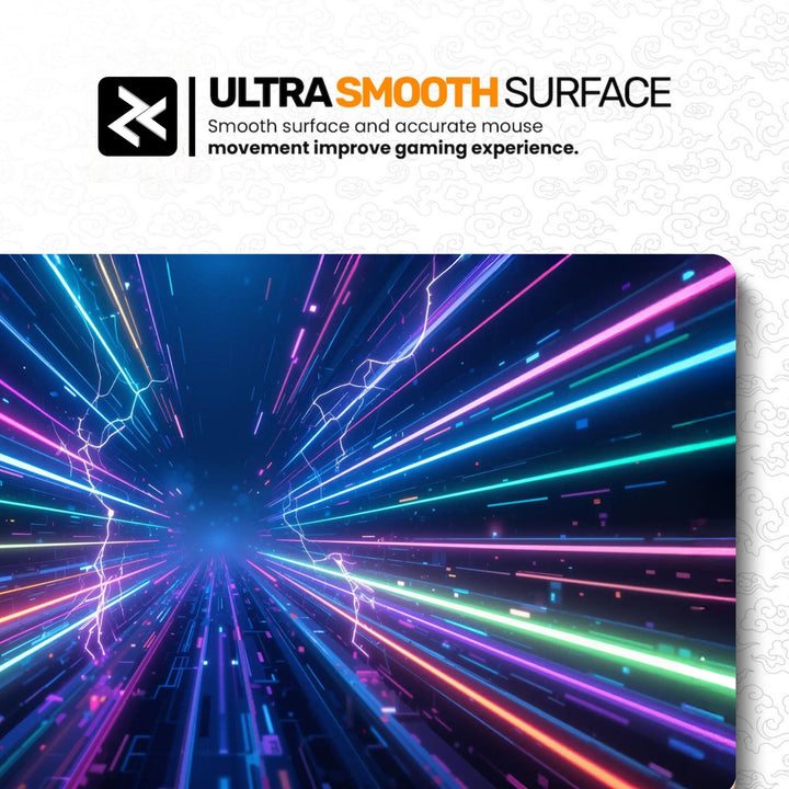 Neon Warp Gaming Desk Mat