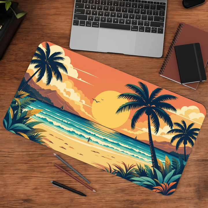 Serene Sunset Gaming Desk Mat