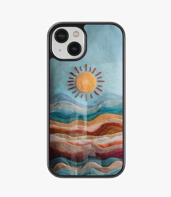Embroidery Scenery Glass Phone Case