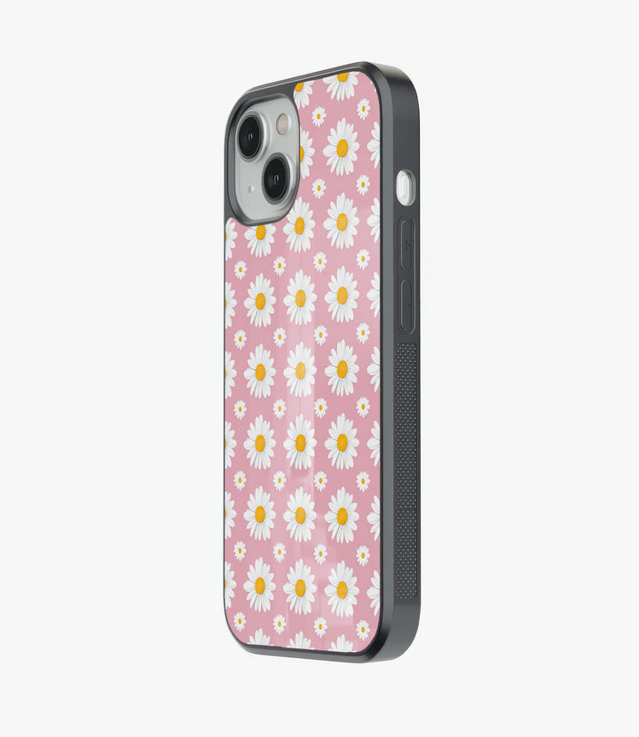 Pink Daisy Glass Phone Case