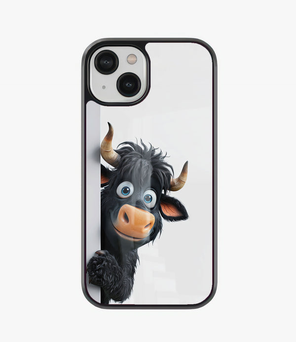 Peek a Moo Glass Phone Case