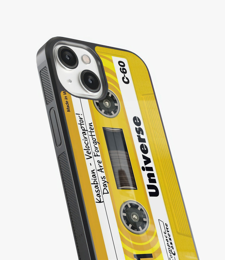 Yellow Cassette Glass Phone Case