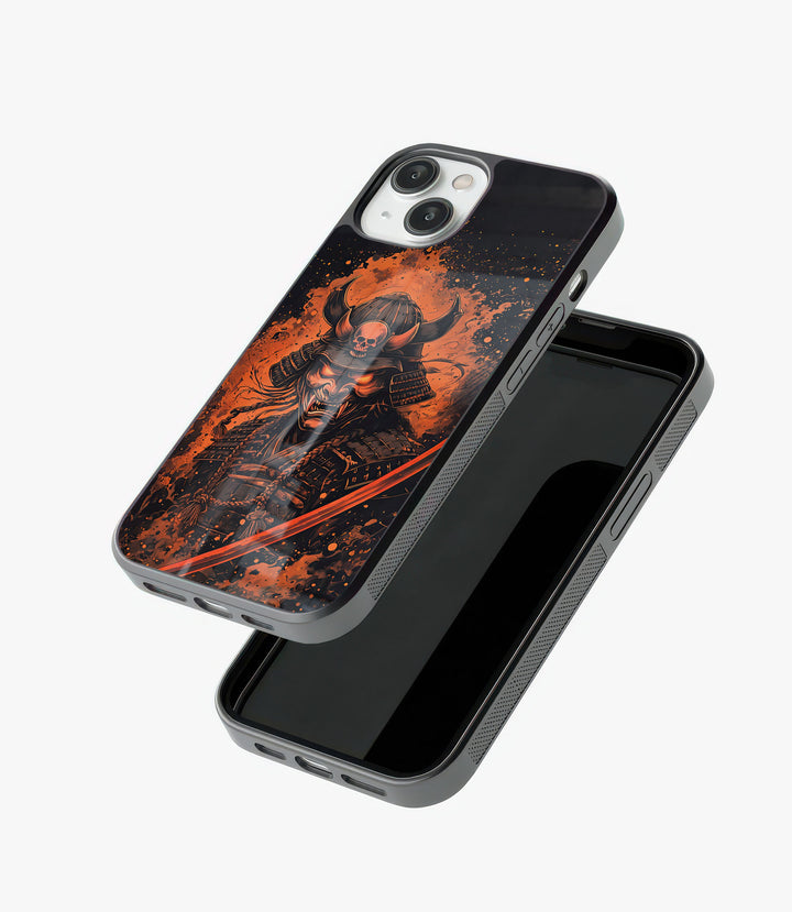 Oni Samurai Glass Phone Case