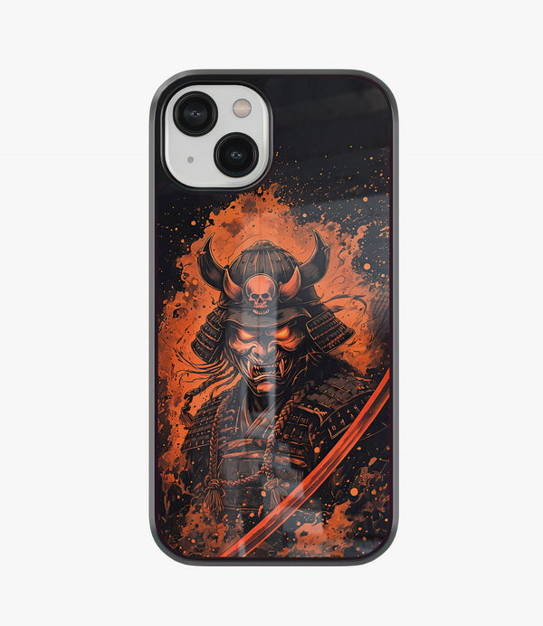 Oni Samurai Glass Phone Case