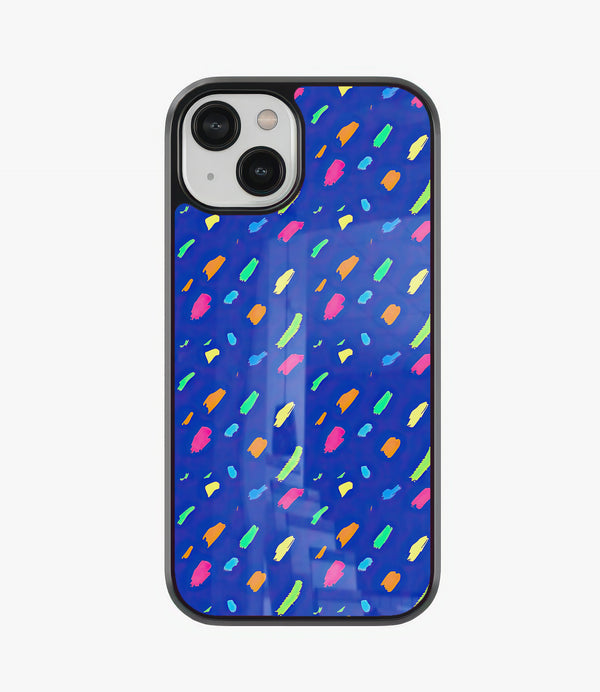 Colorful Flakes Glass Phone Case