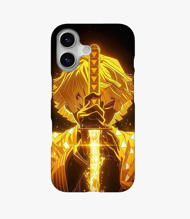 Zenitsu Golden Sword Hard Matte Phone Case