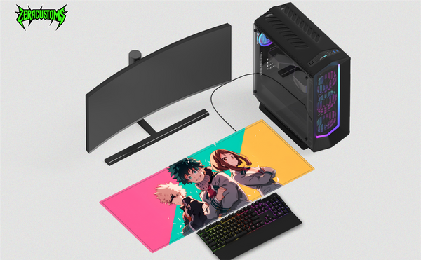 MHA Trio Standing Together Desk Mat