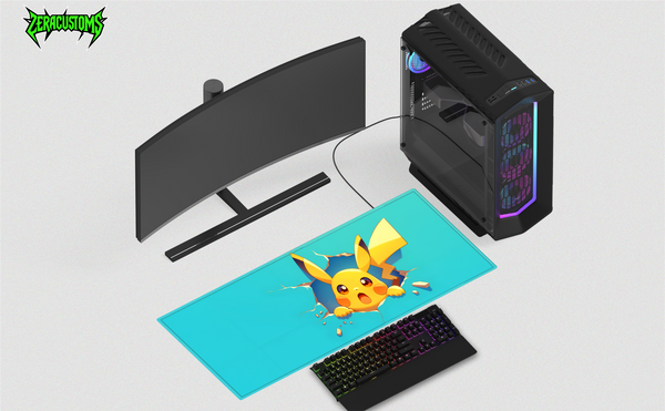 Pika Scratching Wall Desk Mat